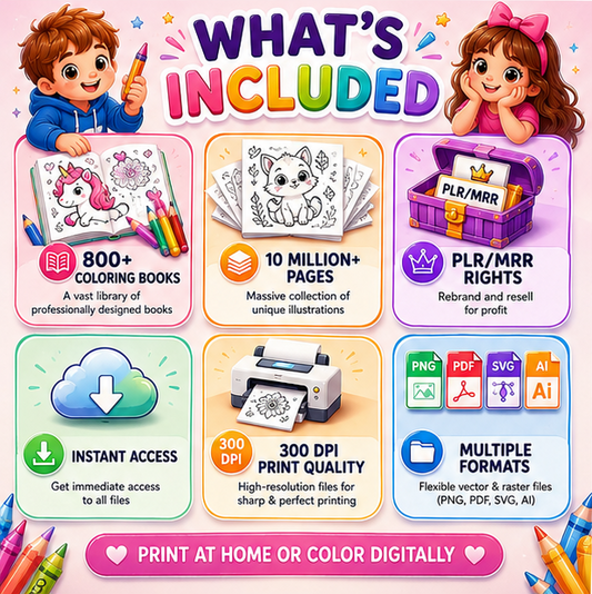 10 Million+ Kids Coloring Pages Bundle PDF